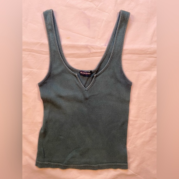 Brandy Melville Tops - Brandy Melville‎ green tank top o/s but very small